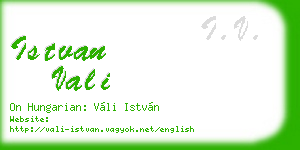 istvan vali business card