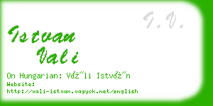 istvan vali business card